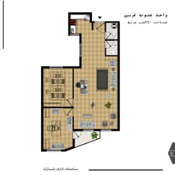 رهن و اجاره دفتر کار پاسداران مناسب کار ۹۳ متری ۲ خوابه - 7816979